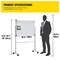 Rolling Whiteboard 24x36 Magnetic Double Sided with Stand Adjustable